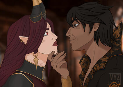 Estryd (BG3 Dark Urge OC) with Gortash